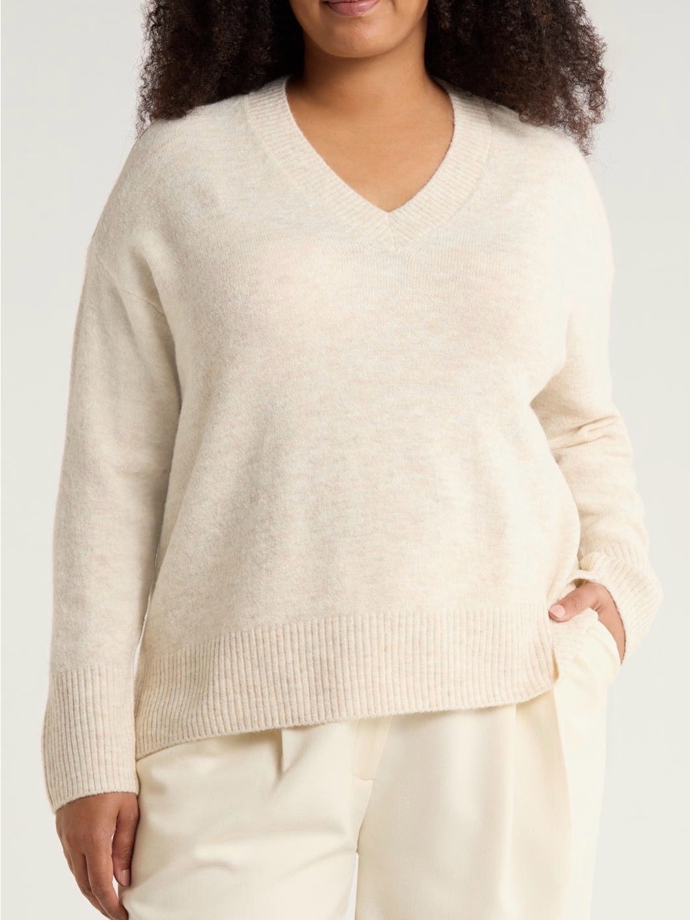 Vince Camuto Colorblock V-Neck Sweater